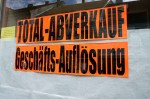 Total-Abverkauf wegen Geschäftsauflösung