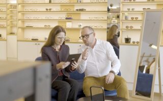 Technologie Augenoptiker Einkaufs-Erlebnis