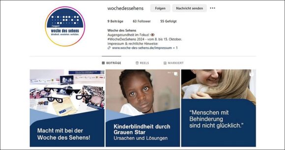 Woche des Sehens 2024 Start Instagram