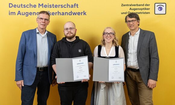 Deutsche Meisterschaft im Augenoptiker-Handwerk 2024 Hankiewicz Kobbe Billner Schmidt c ZVA