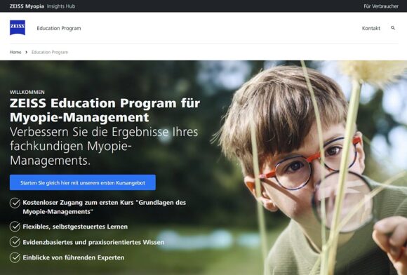 Website Zeiss Education Program Myopie-Management